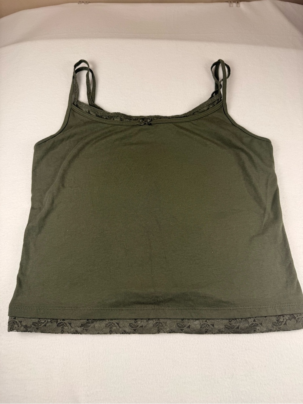 wild fable Olive Green Lace-Trim Cami 320